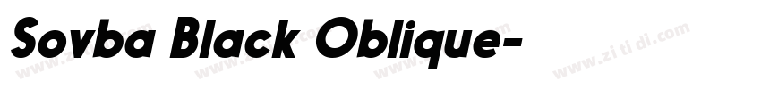 Sovba Black Oblique字体转换 Sovba Black Oblique字体转换